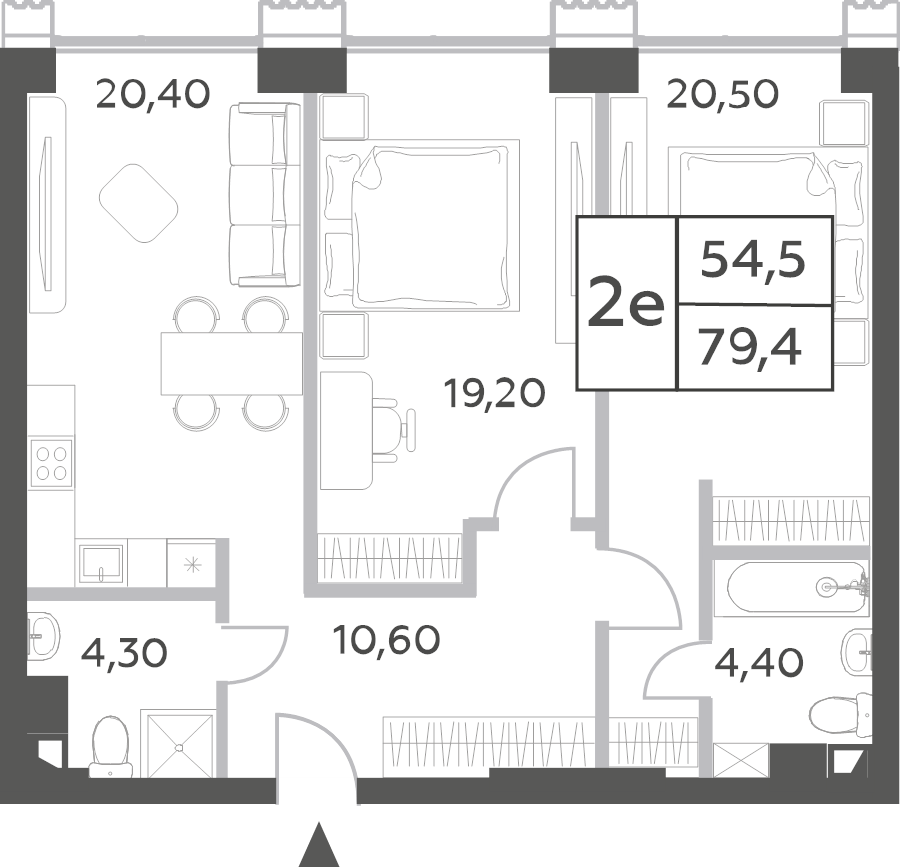 3 ккв (Евро) 78,6 м²