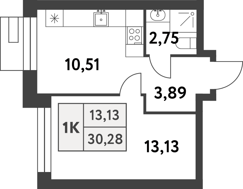 1 ккв 30,2 м²