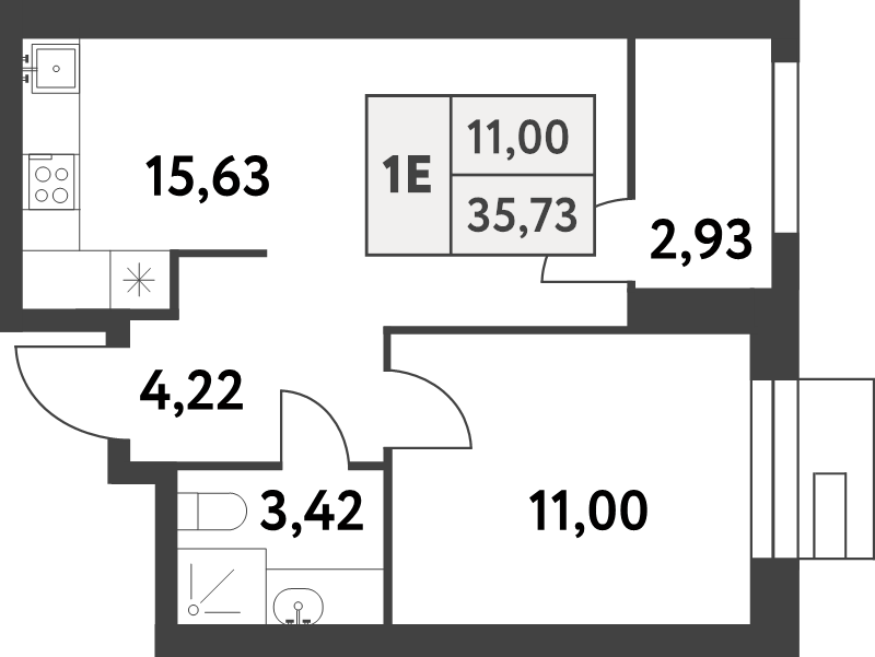 2 ккв (Евро) 35,7 м²