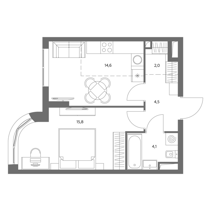 1 ккв 40,4 м²