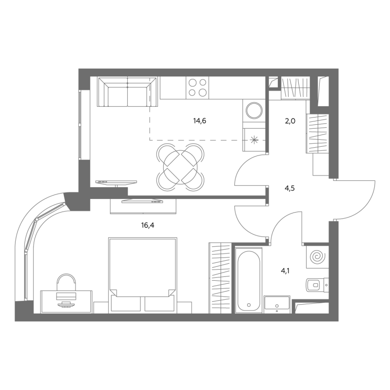 1 ккв 41,8 м²