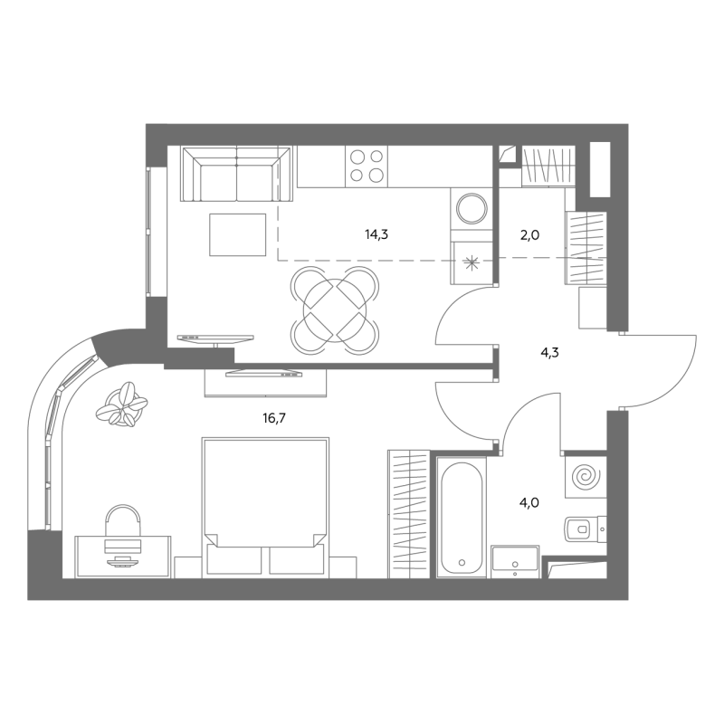 1 ккв 41,5 м²