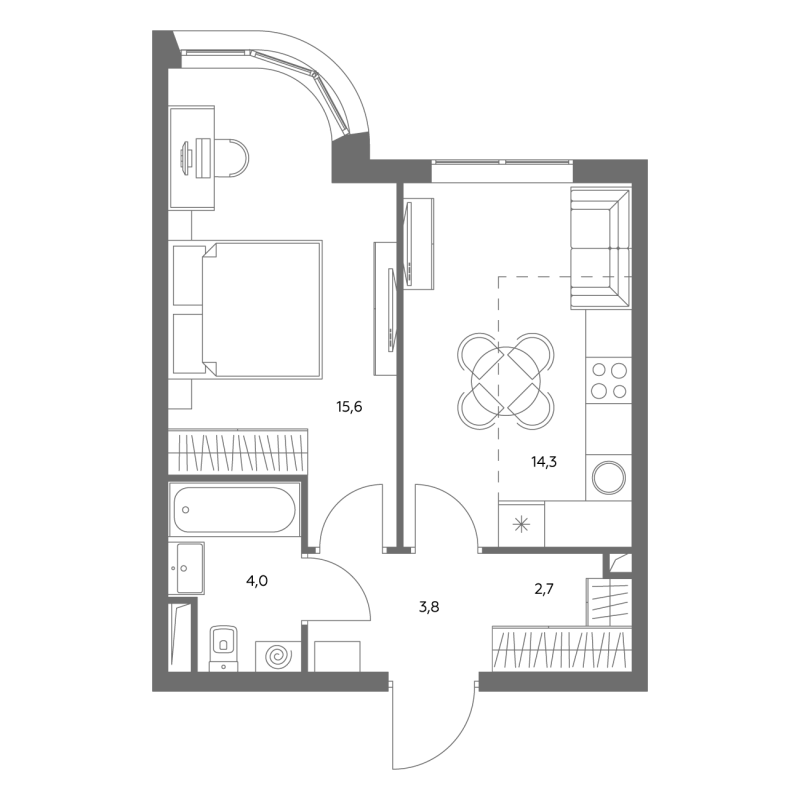 3 ккв (Евро) 70,2 м²