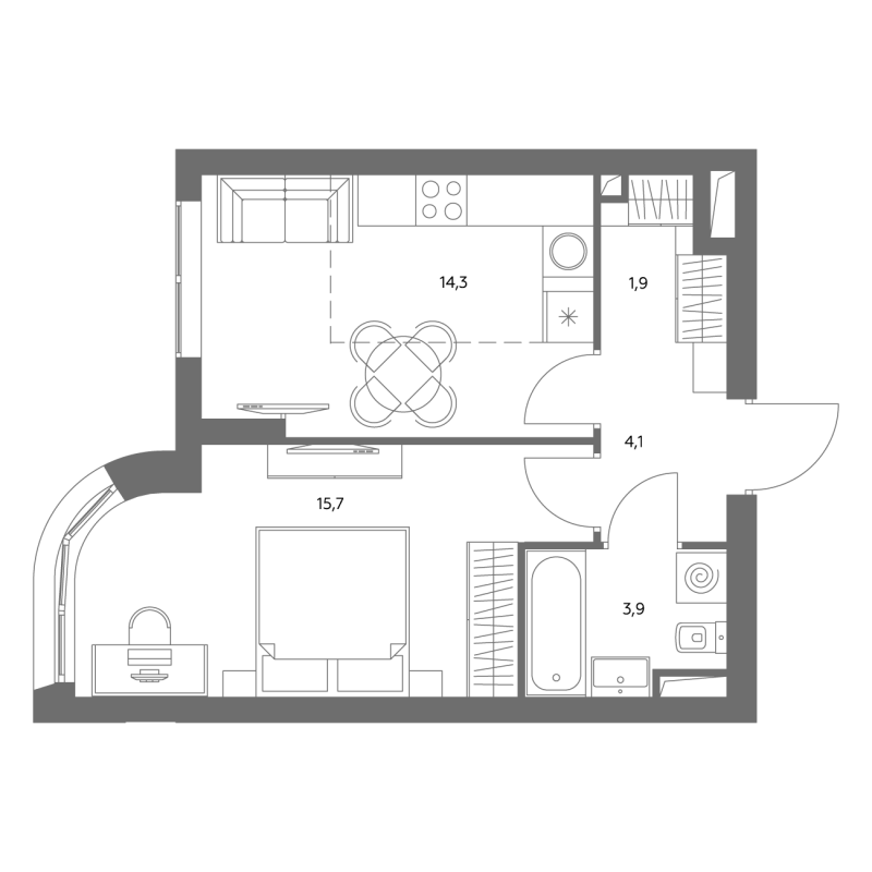1 ккв 40,2 м²
