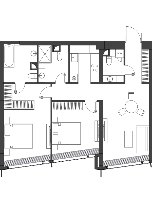 3 ккв (Евро) 83,9 м²