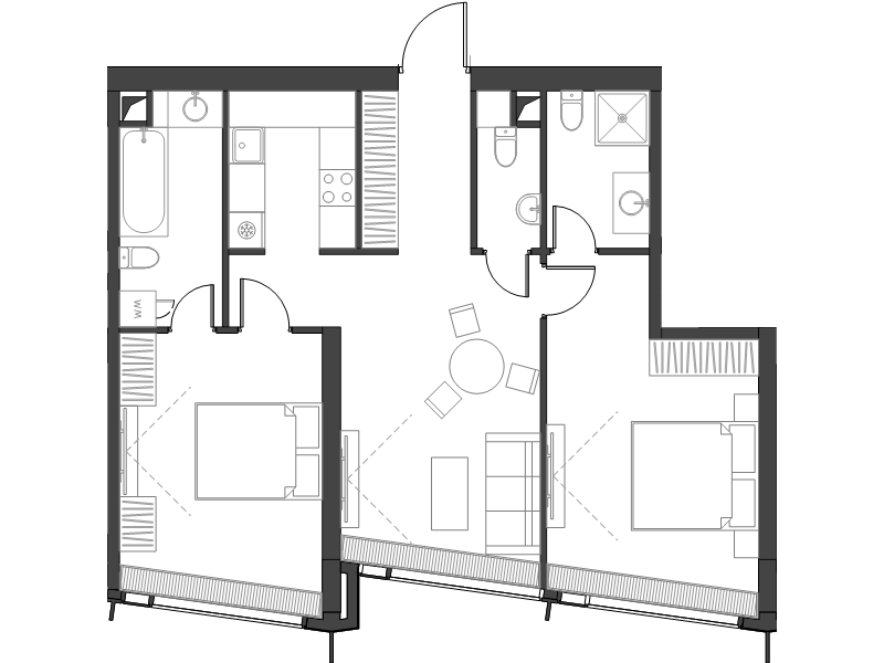 3 ккв (Евро) 77,3 м²