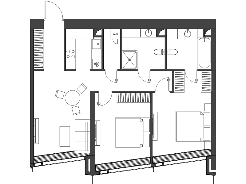 3 ккв (Евро) 80,8 м²