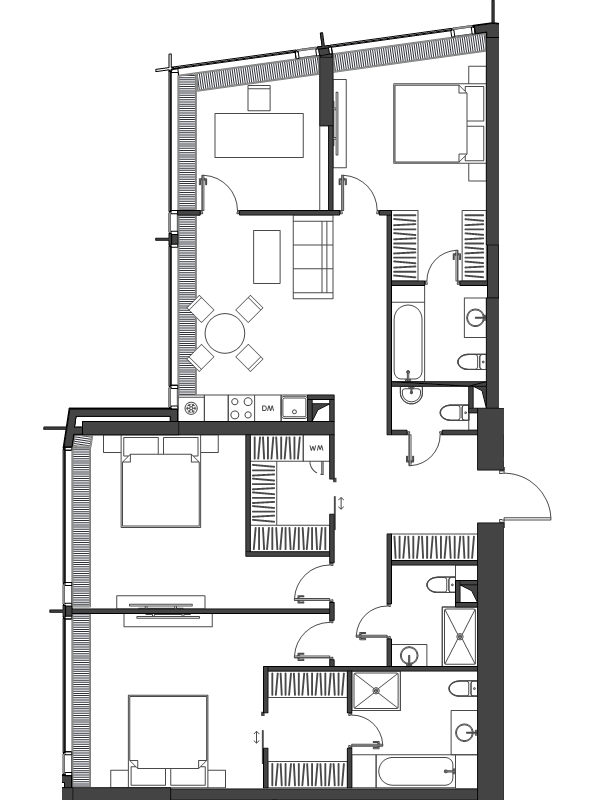 4 ккв 129,7 м²