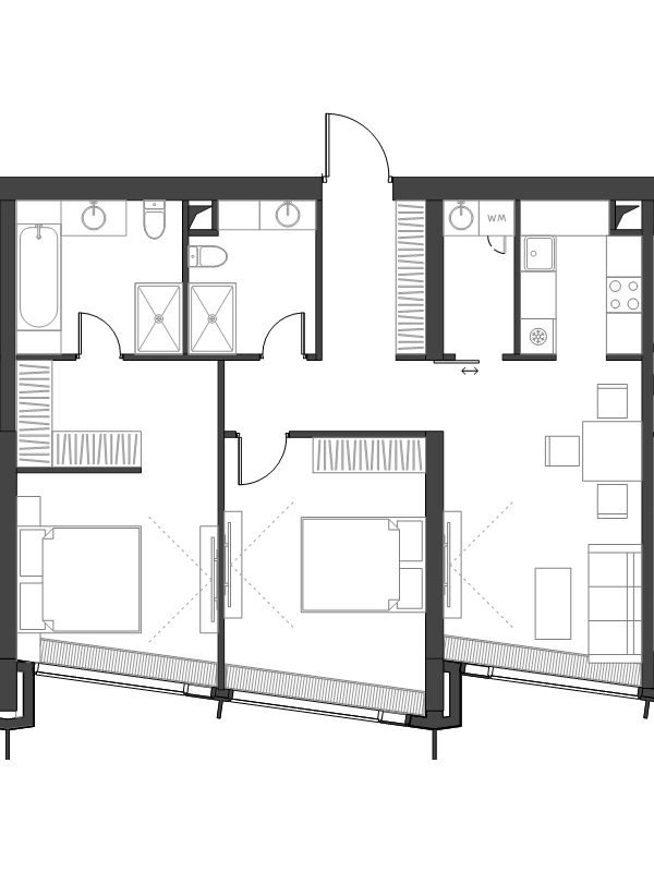 3 ккв (Евро) 83,8 м²