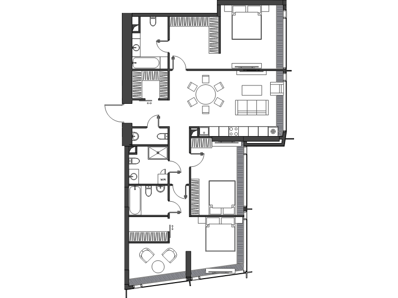 4 ккв (Евро) 126,3 м²