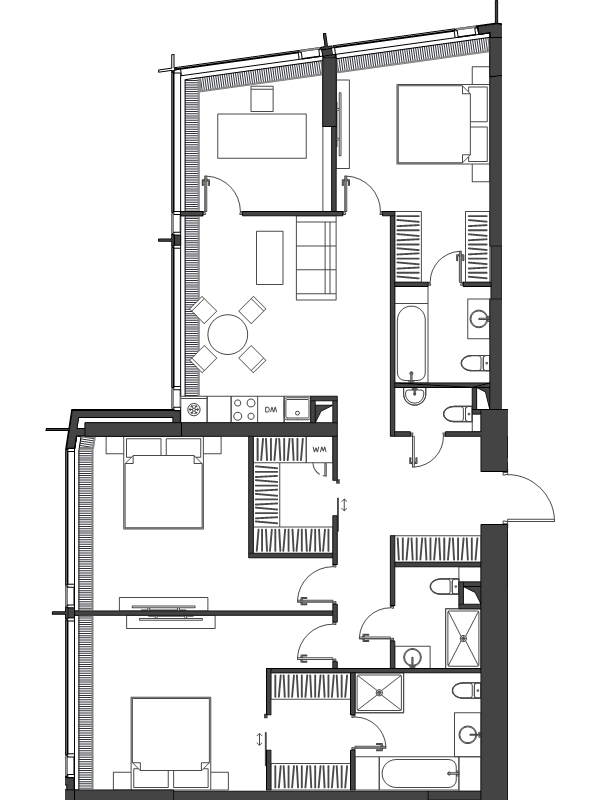 4 ккв 125,2 м²