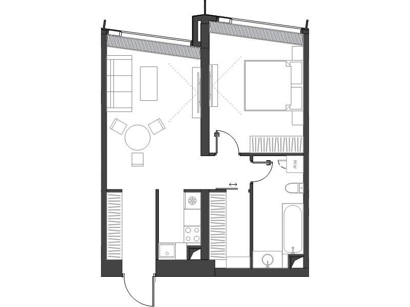 2 ккв (Евро) 54,7 м²