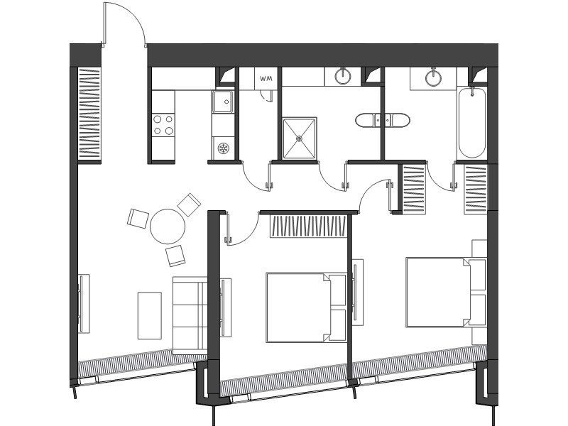 3 ккв (Евро) 80,8 м²