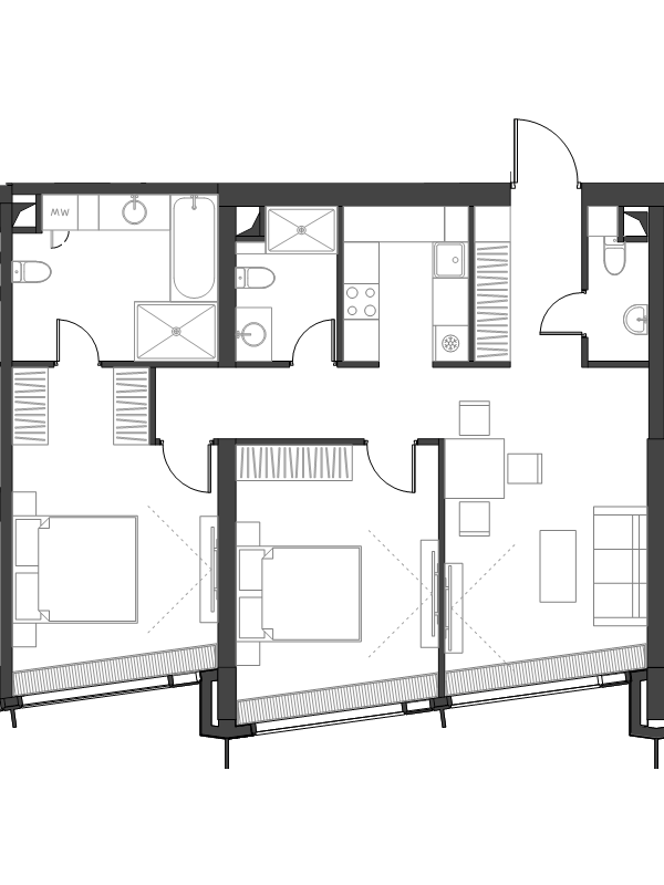 3 ккв (Евро) 81,1 м²