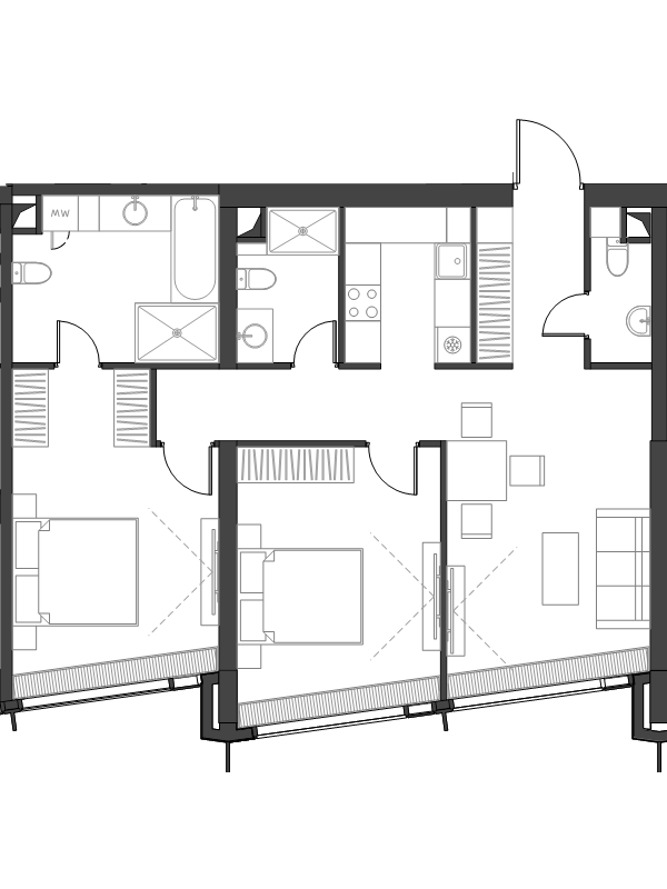 3 ккв (Евро) 83,4 м²