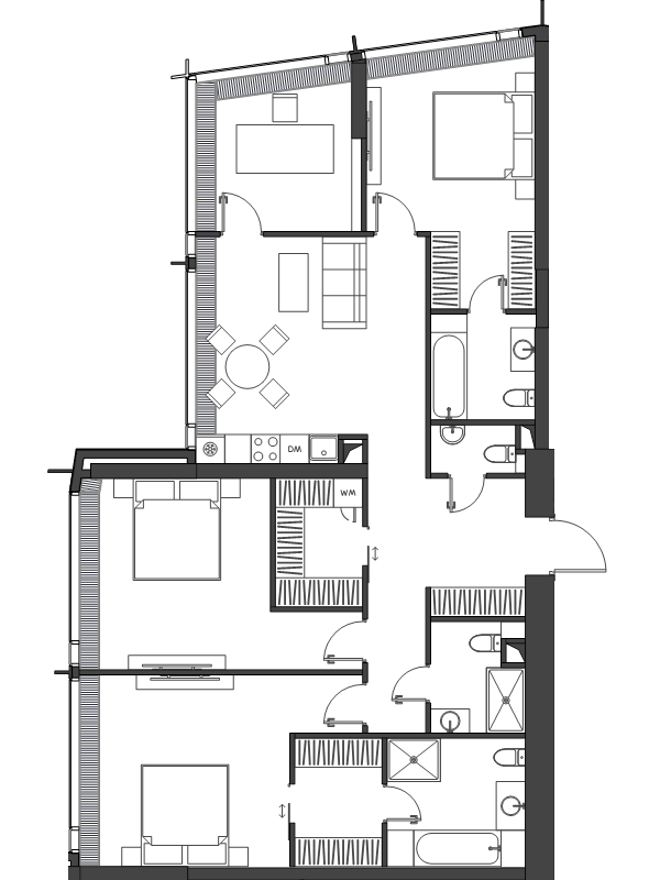 4 ккв 129,7 м²