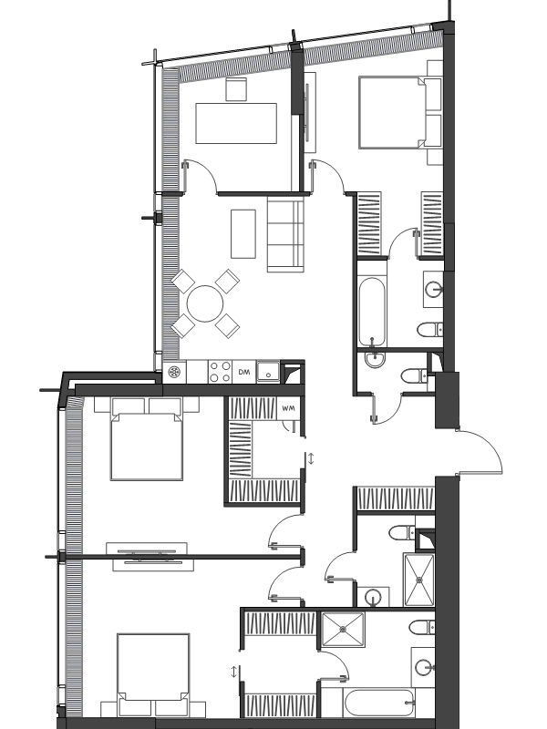 4 ккв 129,7 м²