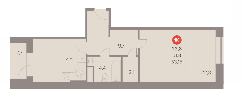 1 ккв 53,2 м²