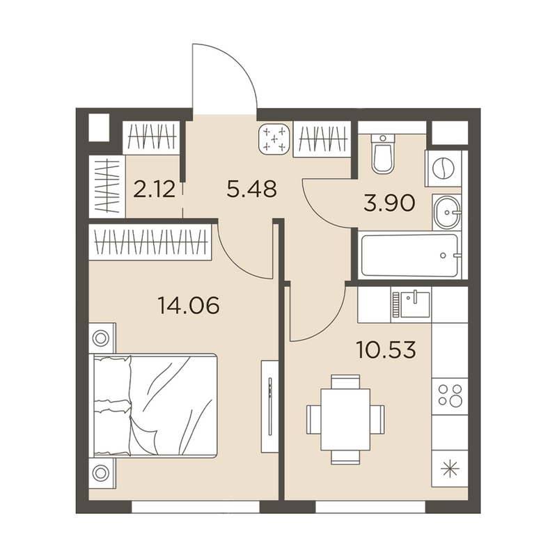 1 ккв 36,1 м²