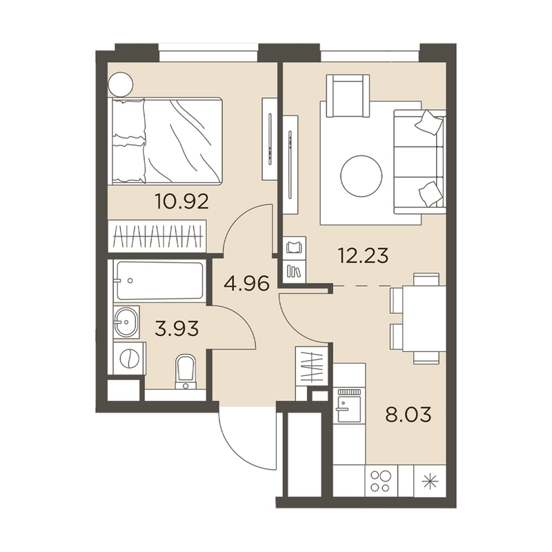 2 ккв (Евро) 40,1 м²