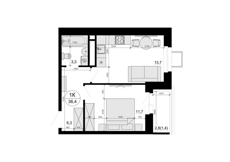 1 ккв 36,2 м²