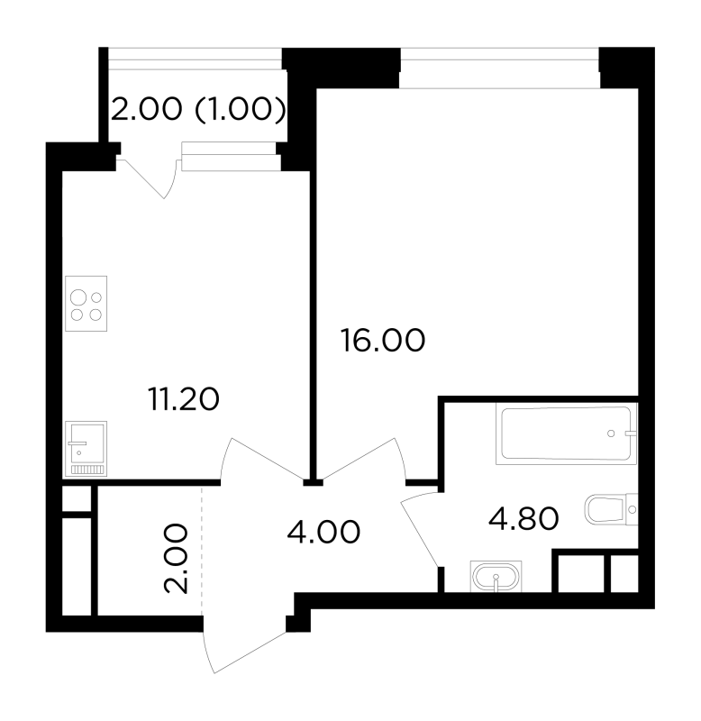 1 ккв 39 м²