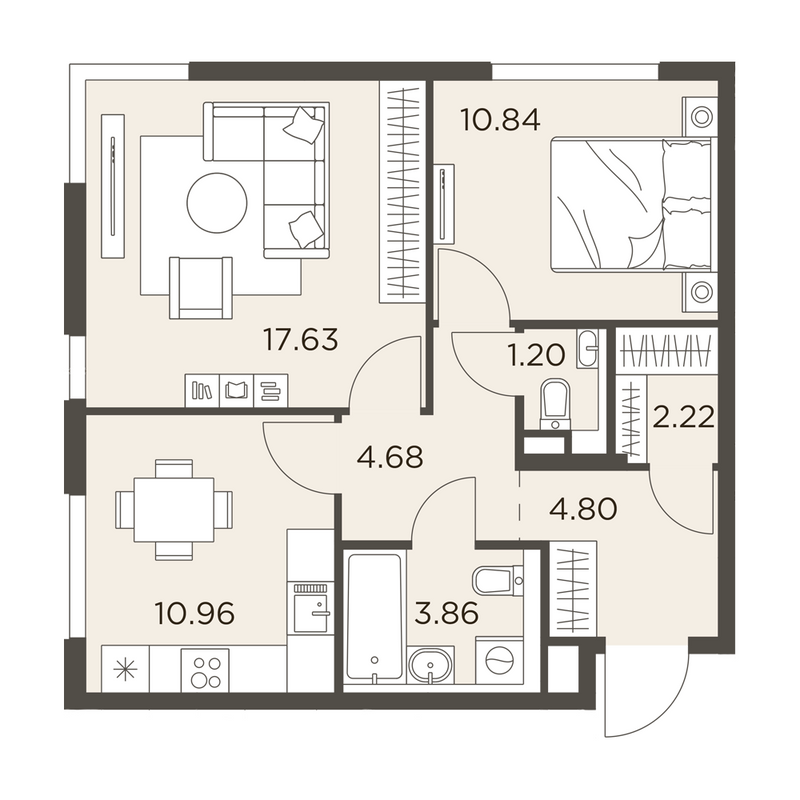 2 ккв 56,2 м²