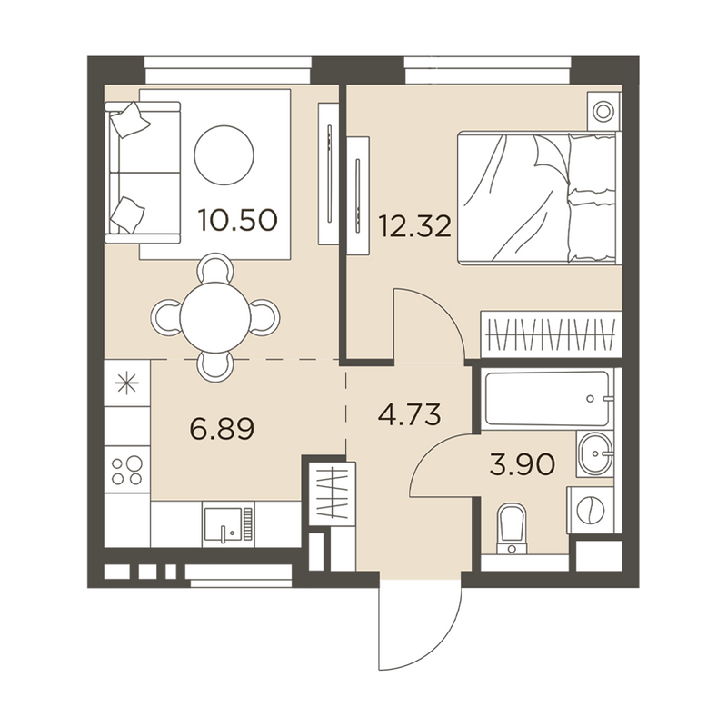 2 ккв (Евро) 38,3 м²