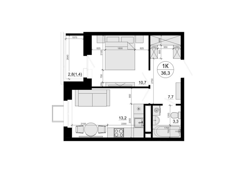 1 ккв 36,2 м²