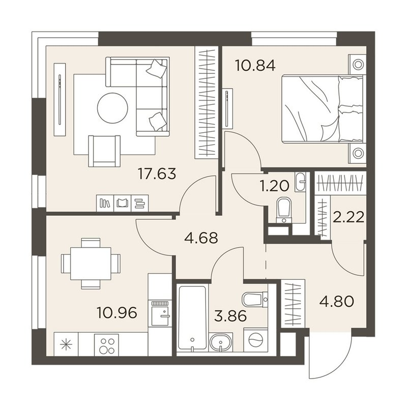 2 ккв 56,2 м²