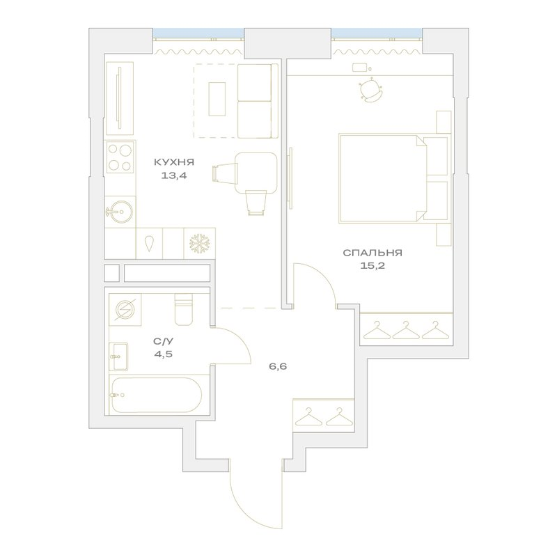 1 ккв 39,7 м²