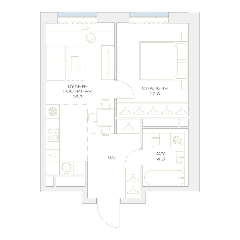 2 ккв (Евро) 40,3 м²