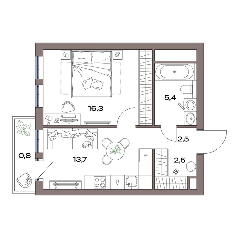 1 ккв 41,2 м²