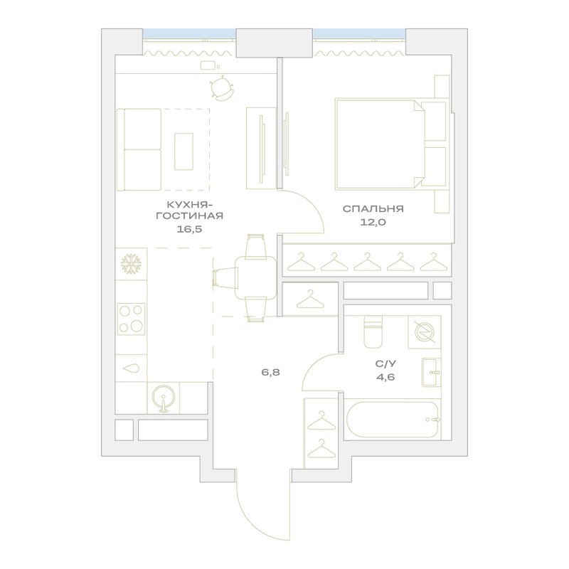 2 ккв (Евро) 39,9 м²