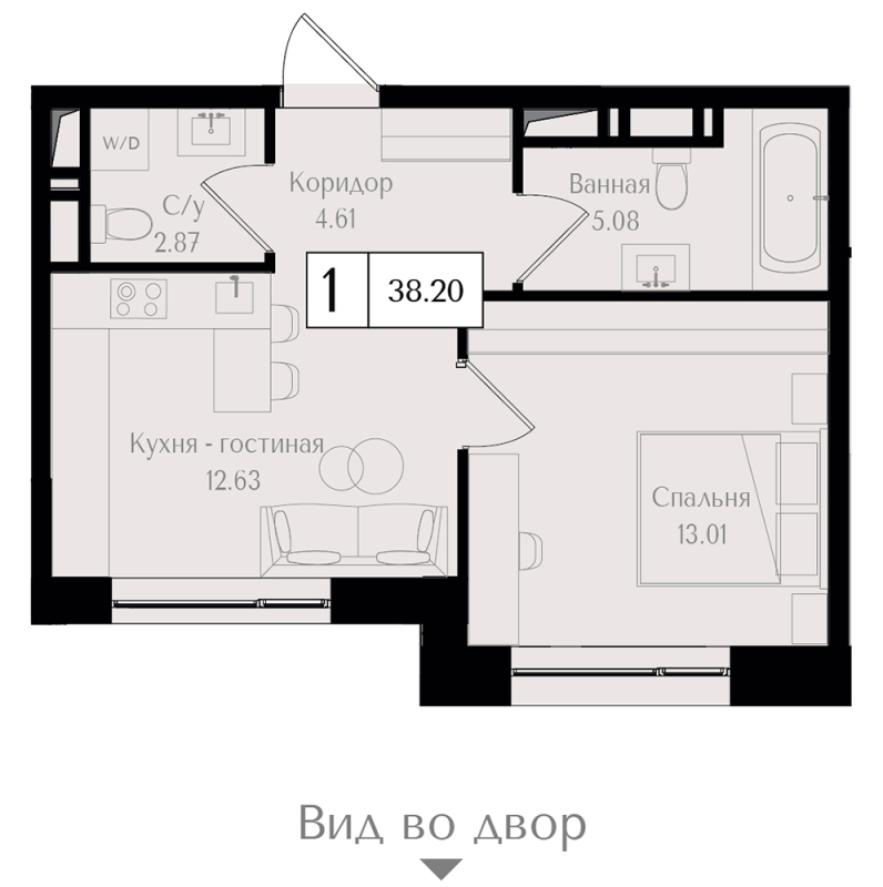 1 ккв 38,2 м²