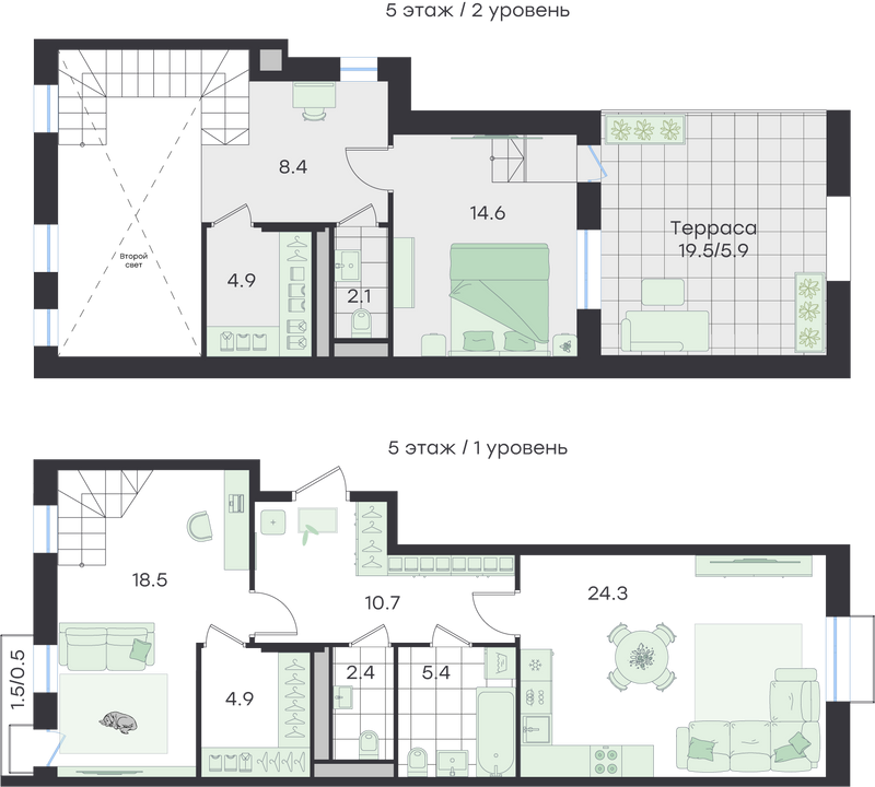 3 ккв (Евро) 102,8 м²