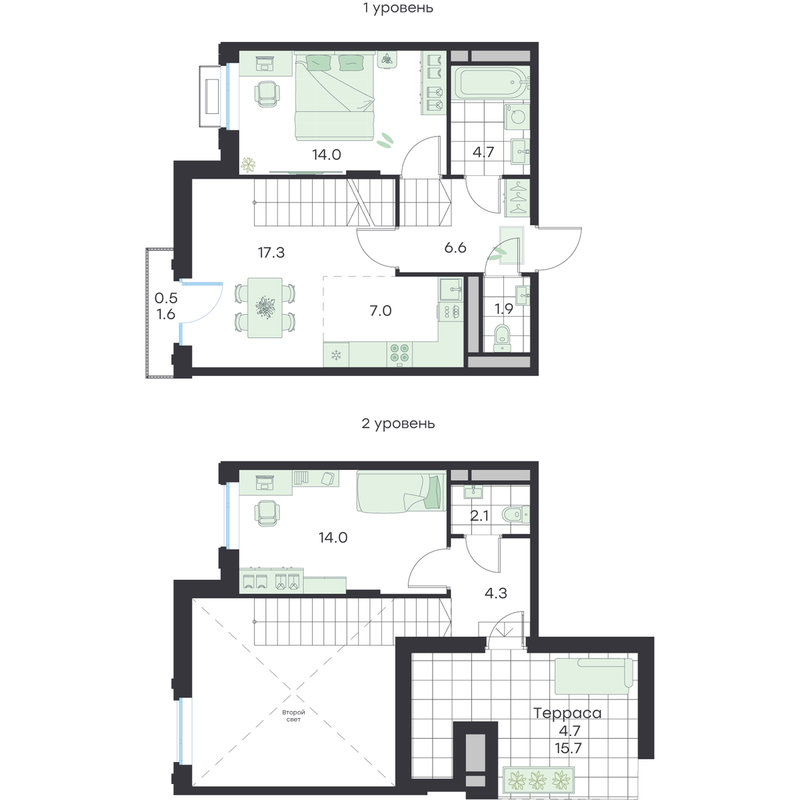 3 ккв (Евро) 77,1 м²