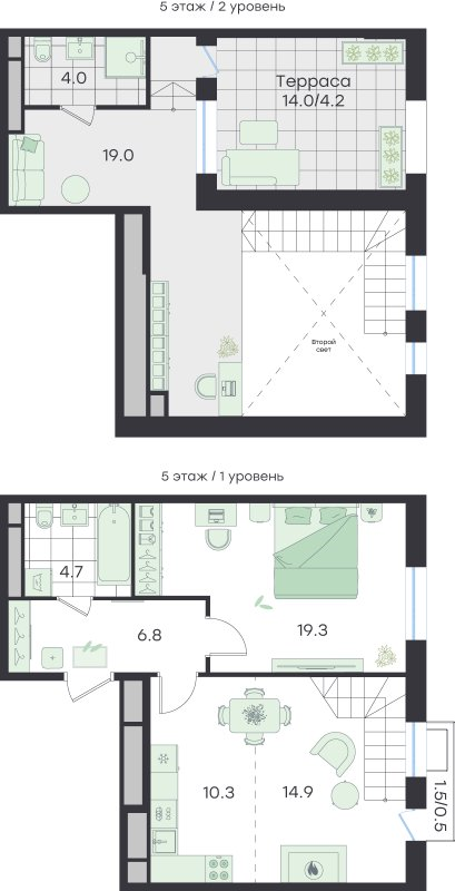 3 ккв (Евро) 83,6 м²