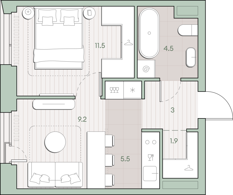1 ккв 35,6 м²