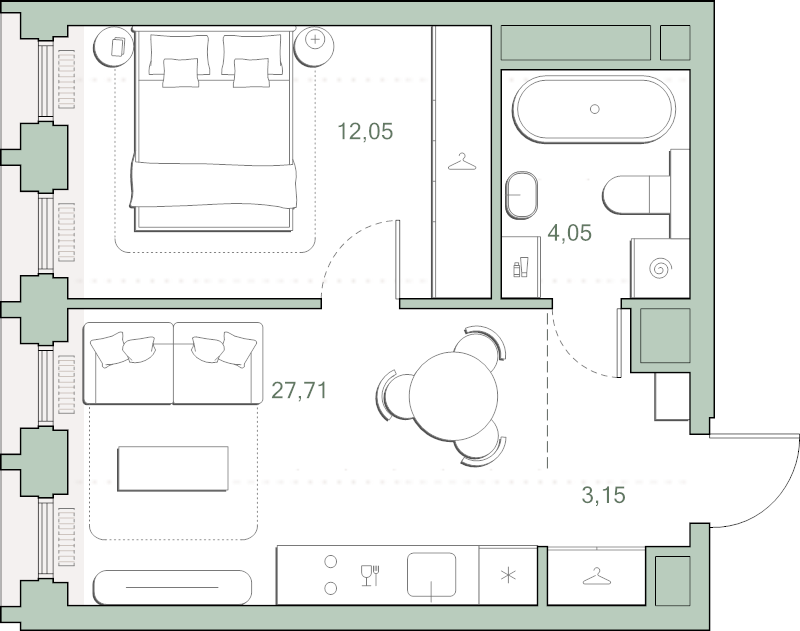 4 ккв (Евро) 97,3 м²