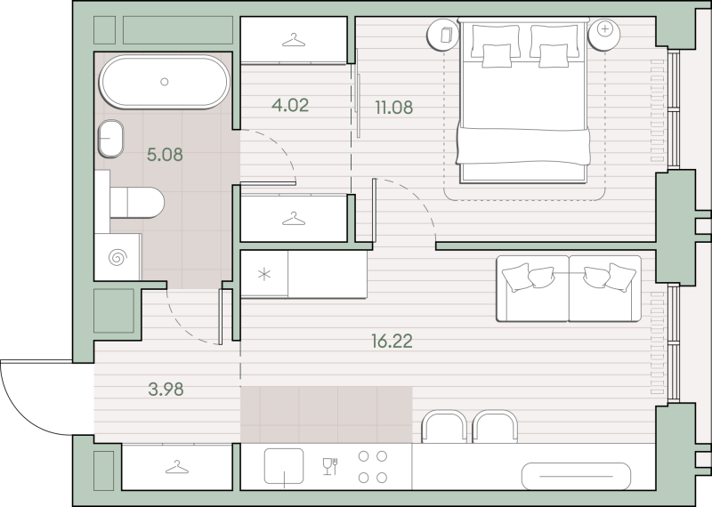 2 ккв (Евро) 40,4 м²