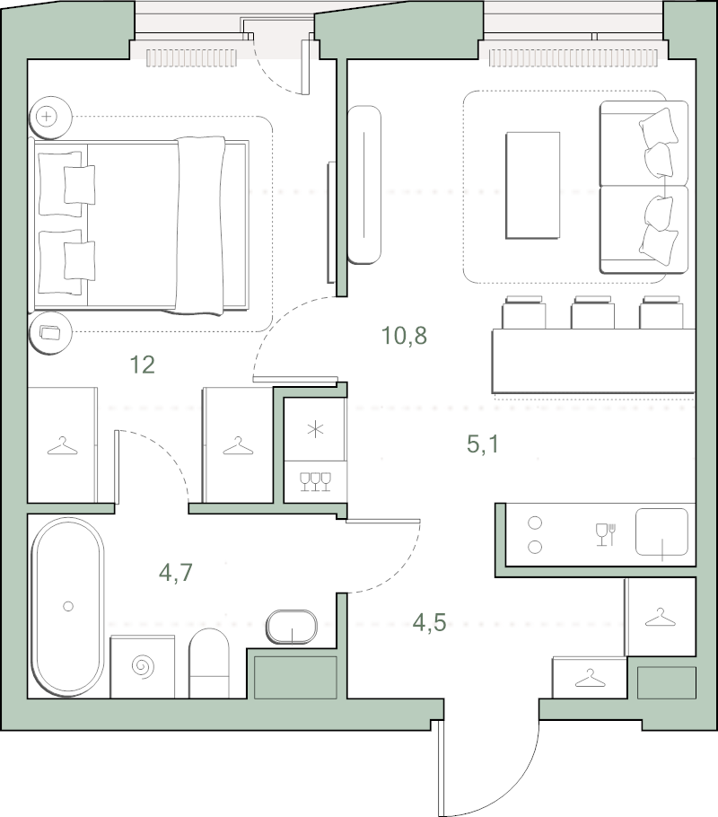 2 ккв (Евро) 37,1 м²