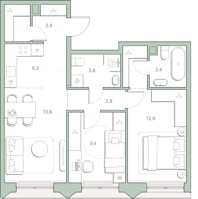 3 ккв (Евро)