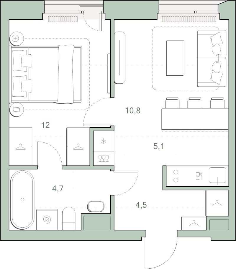 2 ккв (Евро) 37,1 м²