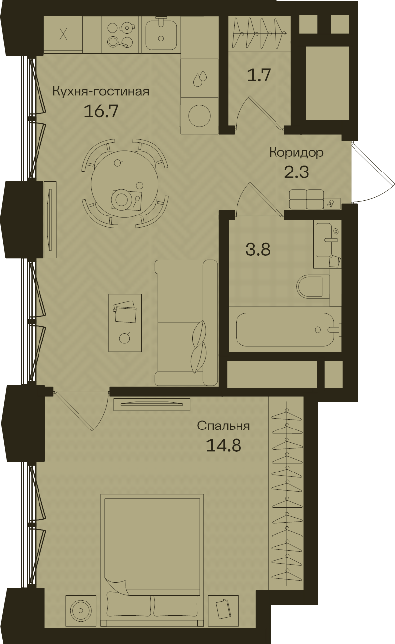 2 ккв (Евро) 39,3 м²