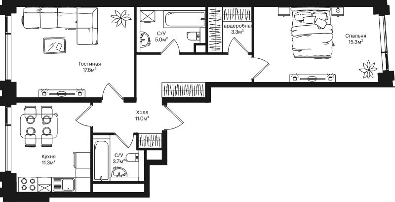 2 ккв 67,4 м²