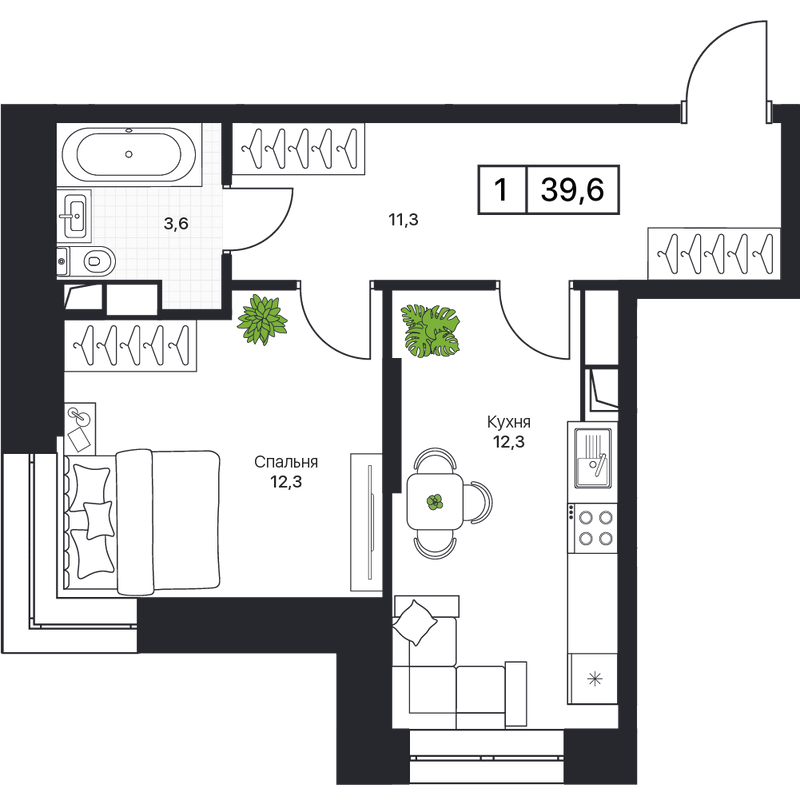 1 ккв 38,8 м²