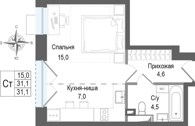 2 ккв 67,2 м²