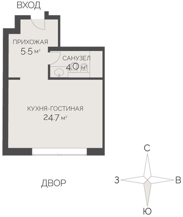 Студия 121,6 м²