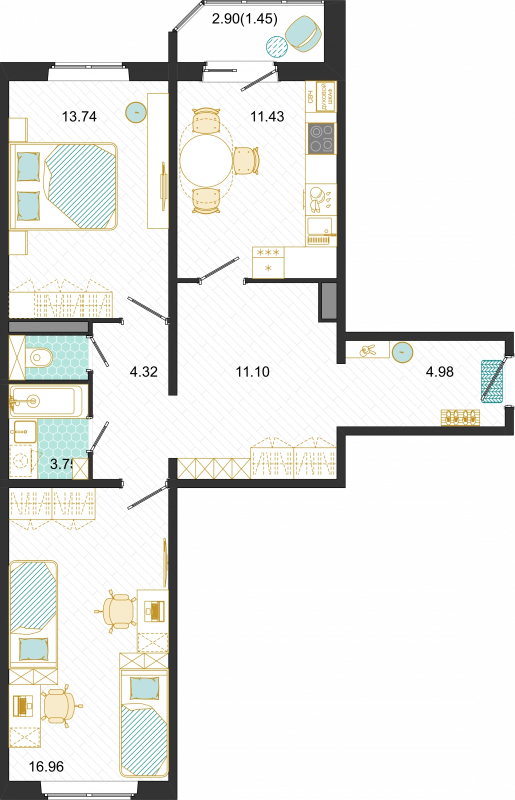 2 ккв 67,9 м²